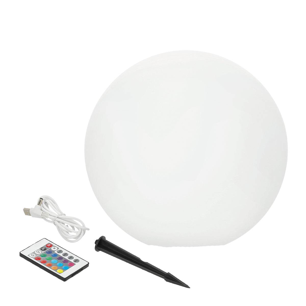 Kula LED Halloween 30 cm solarna RGB USB pilot lampa ogrodowa dekoracja