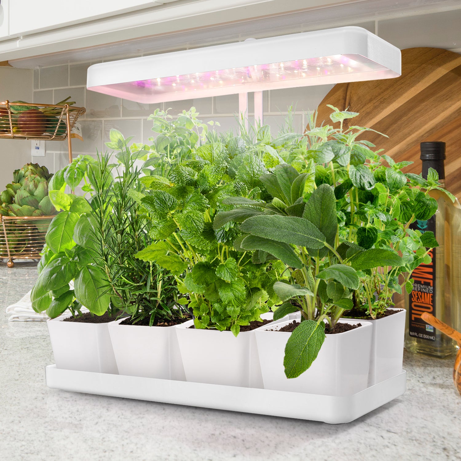 Lampa LED DO WZROSTU ROŚLIN 20W regulacja TIMER biała DO UPRAWY adapter