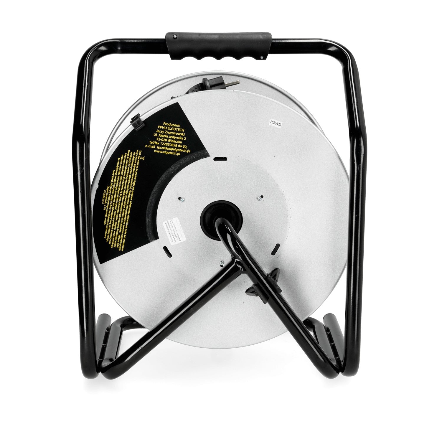 Przedłużacz bębnowy ogrodowy 50m 4 gniazda guma 3x2,5mm zwijany Z UCHWYTEM