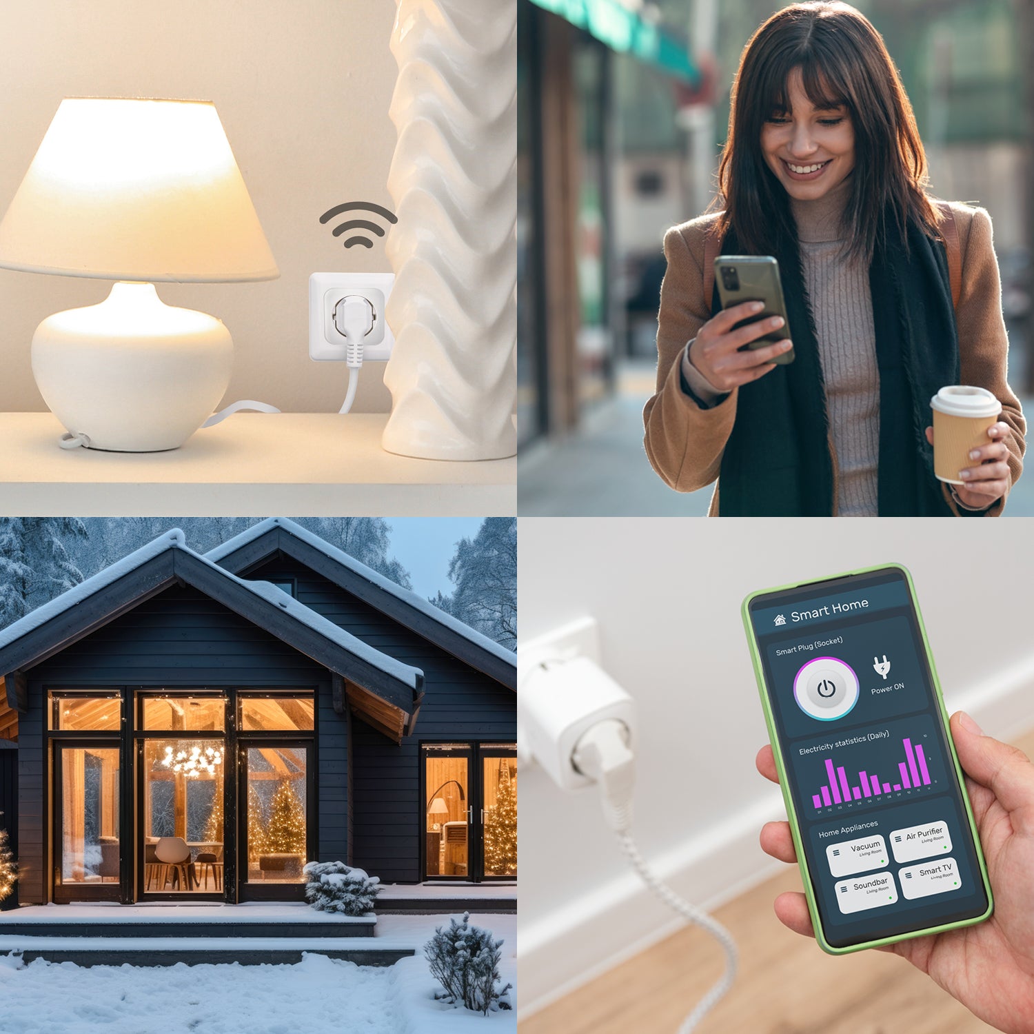 Gniazdko SMART licznik Energii Elektrycznej Zużycia Prądu sterowanie WiFi
