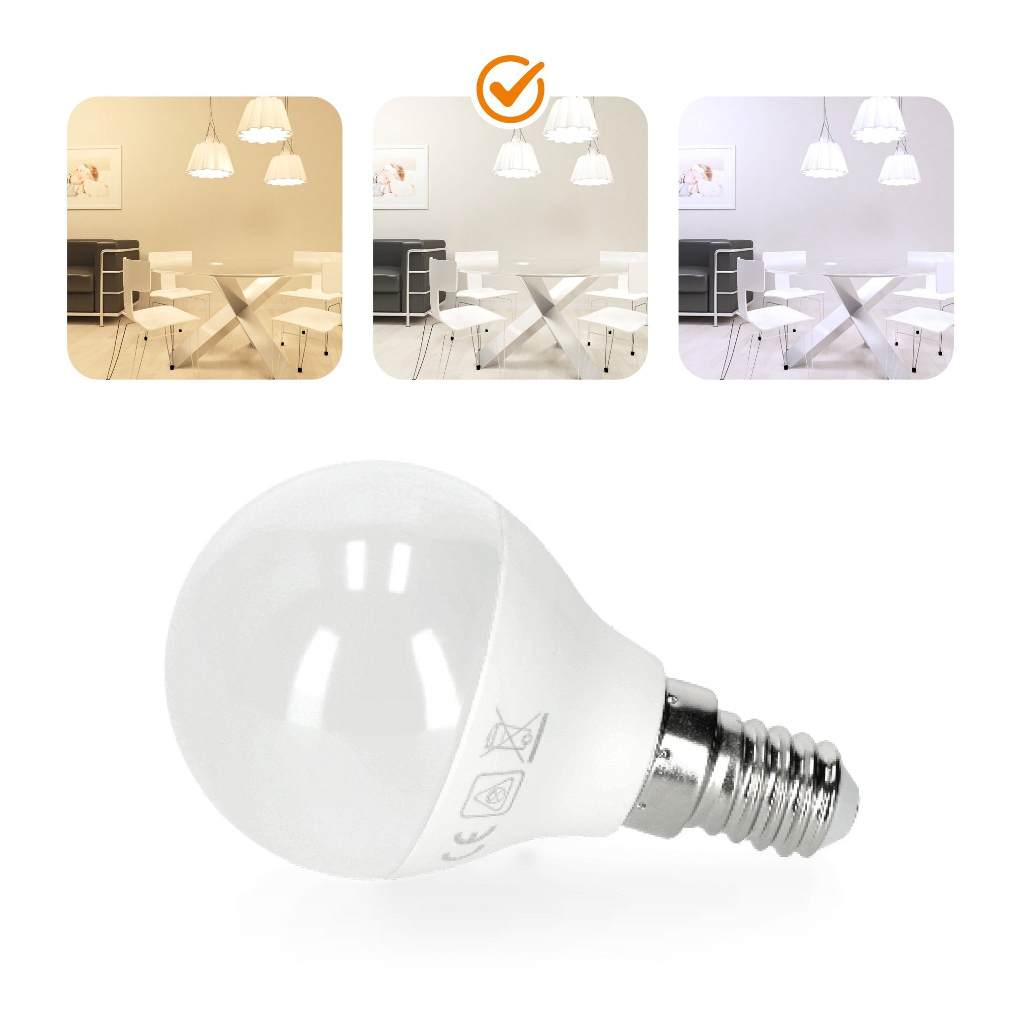 10x Żarówka LED MB 8,5W Barwa Neutralna Biała E14 4000K 180 stopni 806lm - LAITICA