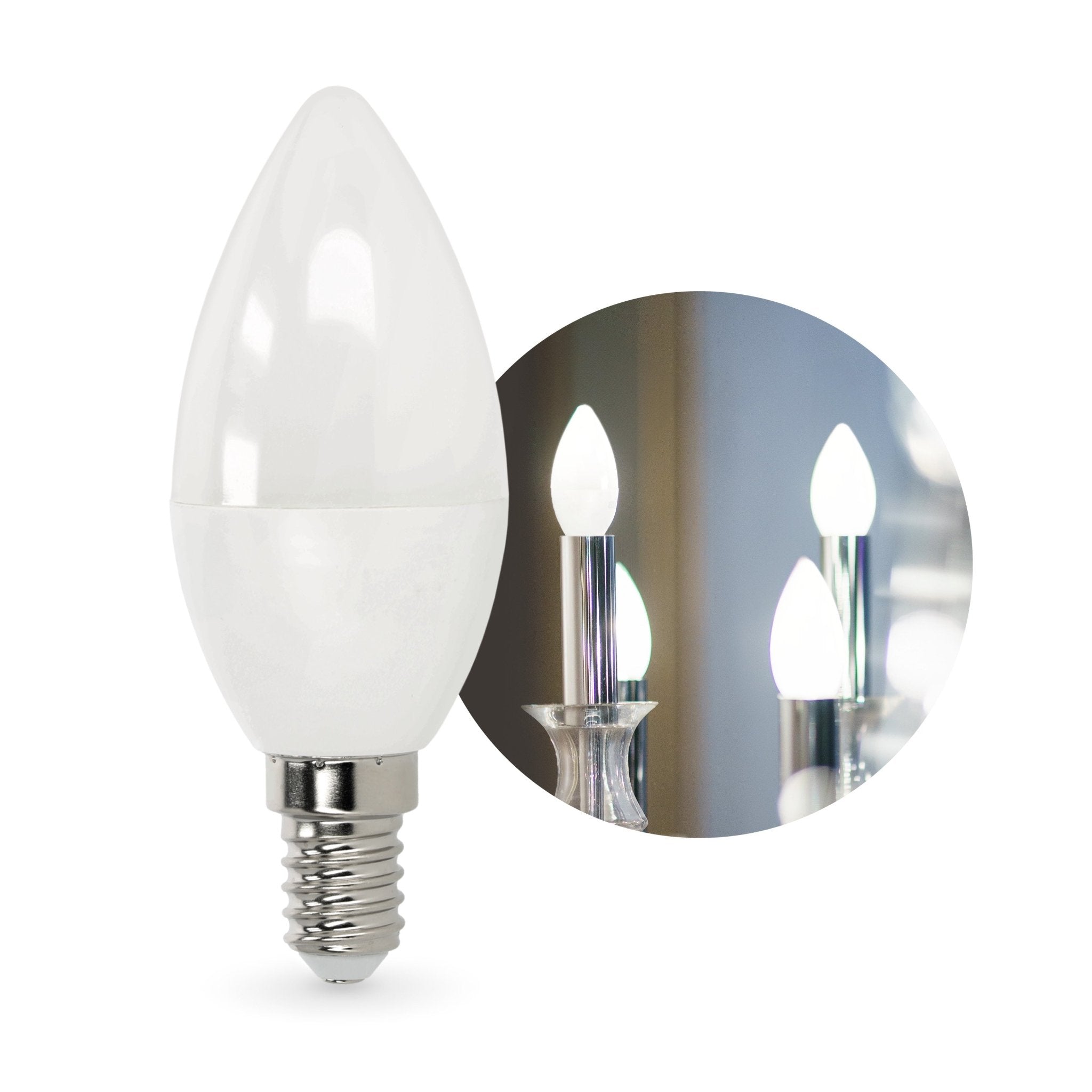 10x Żarówka LED SW E14 8,5W Barwa Ciepła 3000K 806lm Żarówka Świeczka - LAITICA