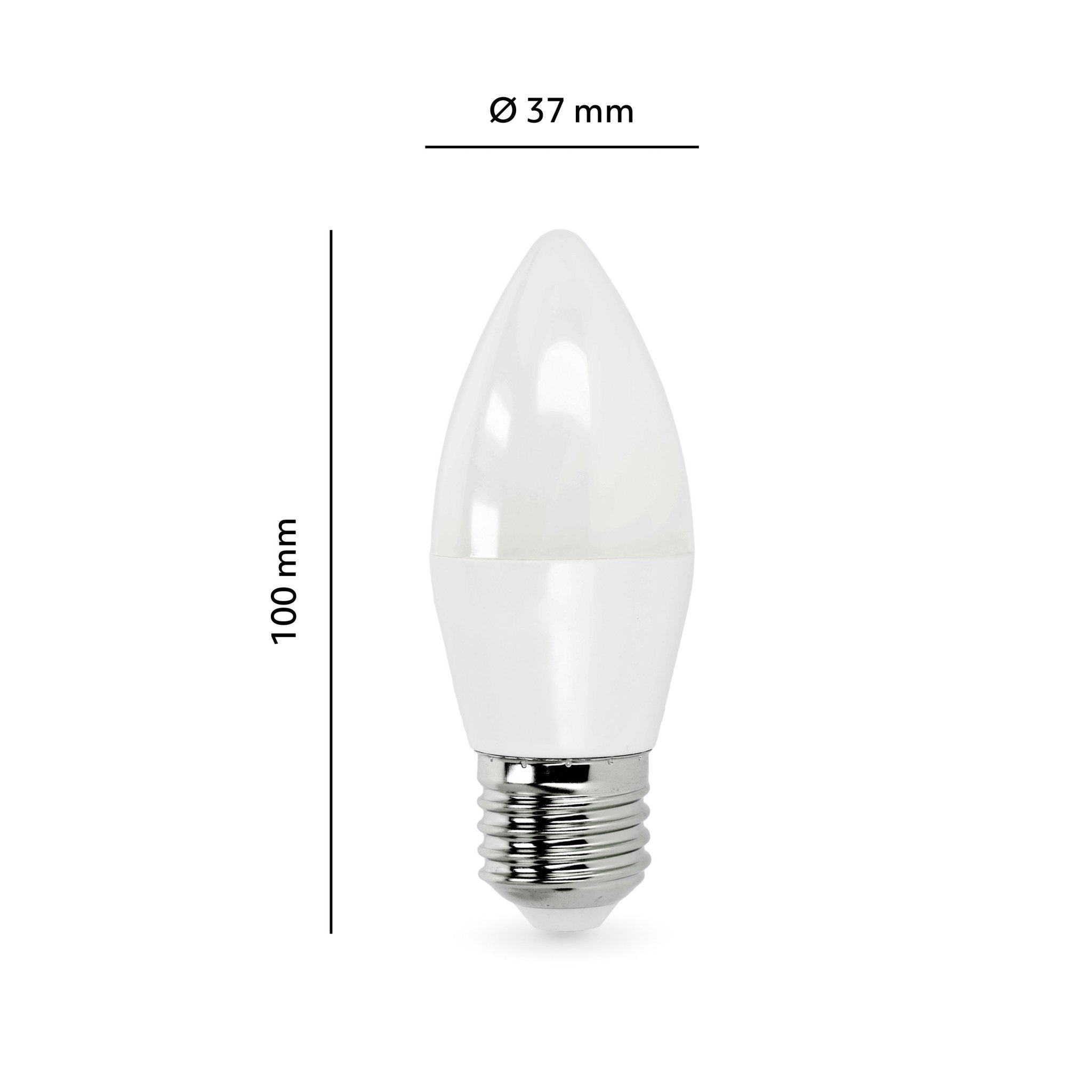 10x Żarówka świeczka LED SW 8,5W E27 Barwa Biała Zimna 180 stopni 6500K - LAITICA