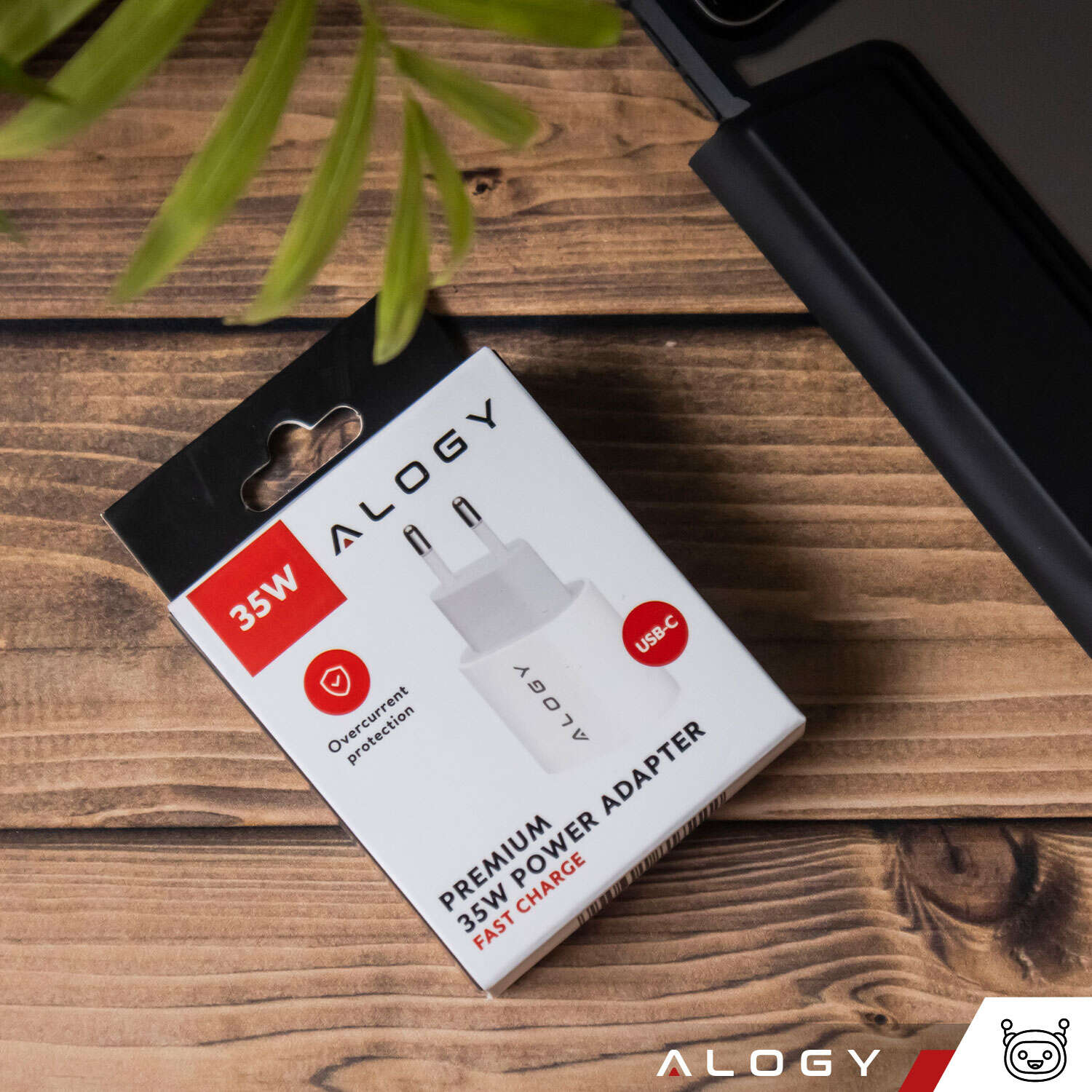 Szybka Ładowarka sieciowa 35W Mocna do iPhone ALOGY USB-C USB typ C PD GaN