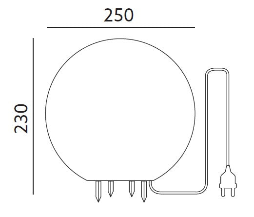 3x Lampa Kula świecąca OGRODOWA FLORA wodoodporna imitacja marmuru