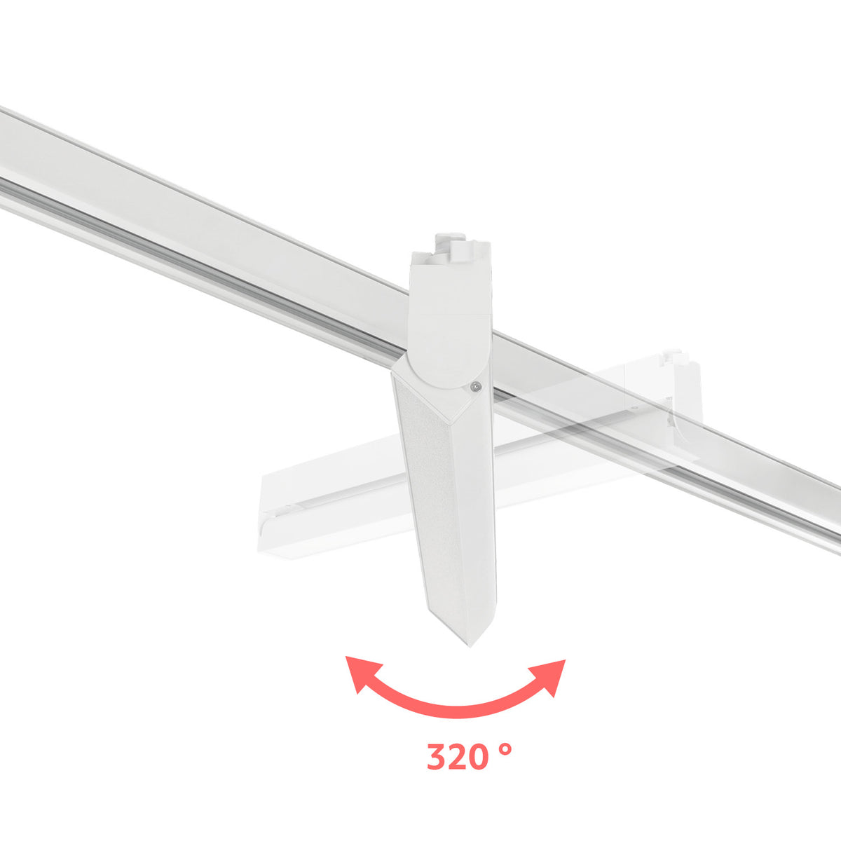 Reflektor szynowy LED 36W 4000K biały | Szynoprzewód 3-fazowy