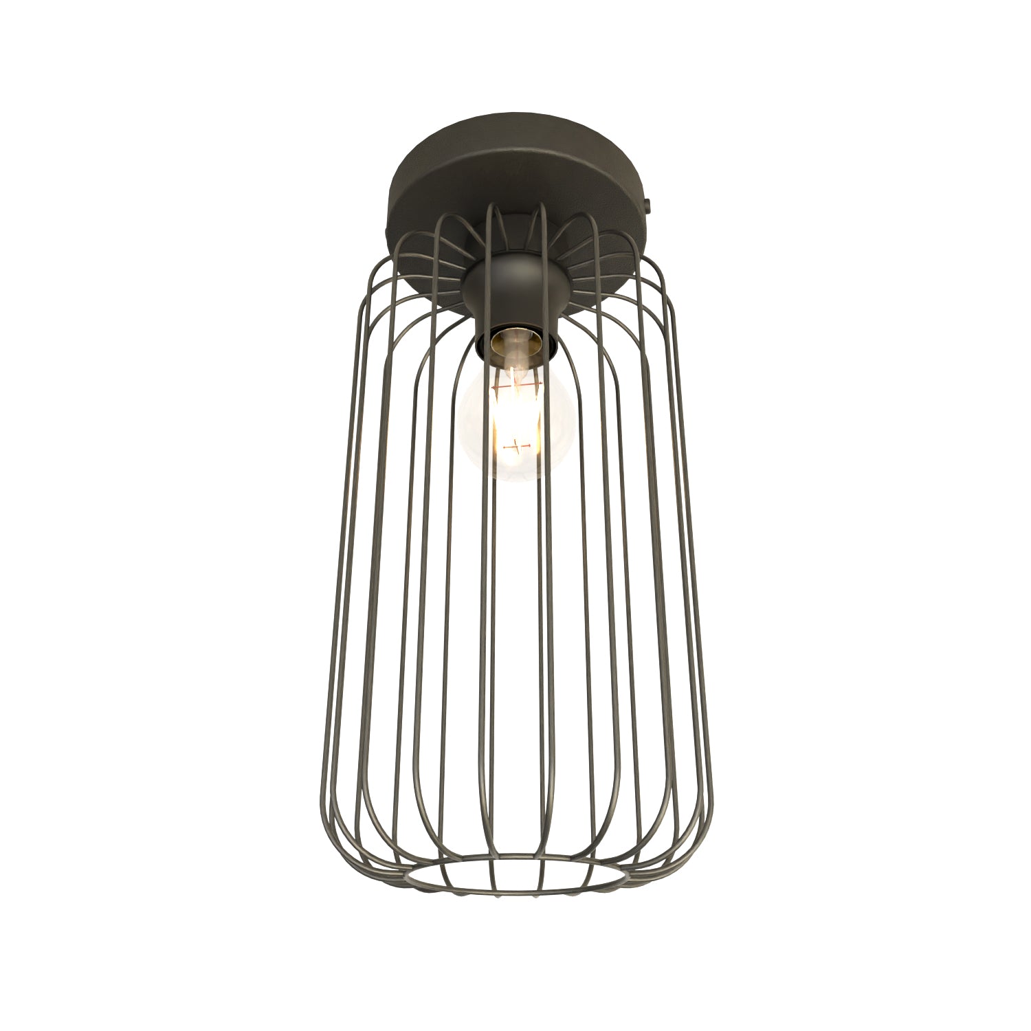 Lampa Sufitowa LIMA Czarna 1-punktowa E27 1x15W Metalowa Plafon Loft