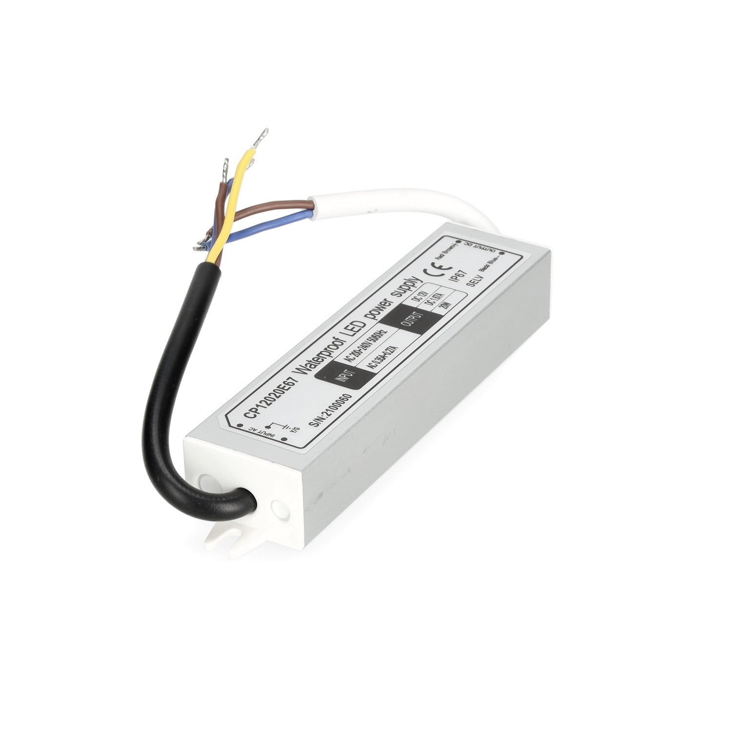 Zasilacz LED instalacyjny TAŚMY LED 12V 20W 1,67A IP67