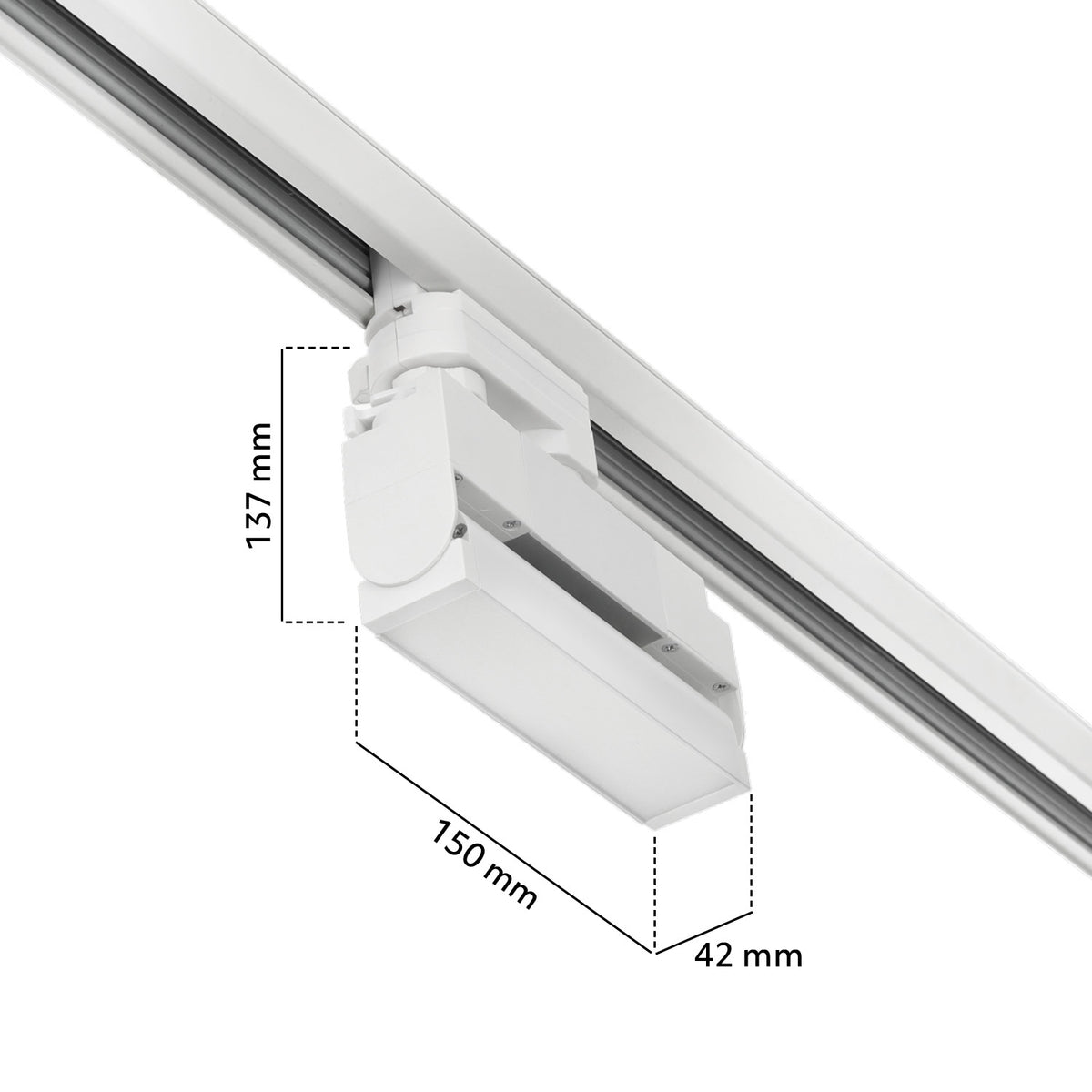 Reflektor szynowy LED 12W 4000K biały | Szynoprzewód 3-fazowy