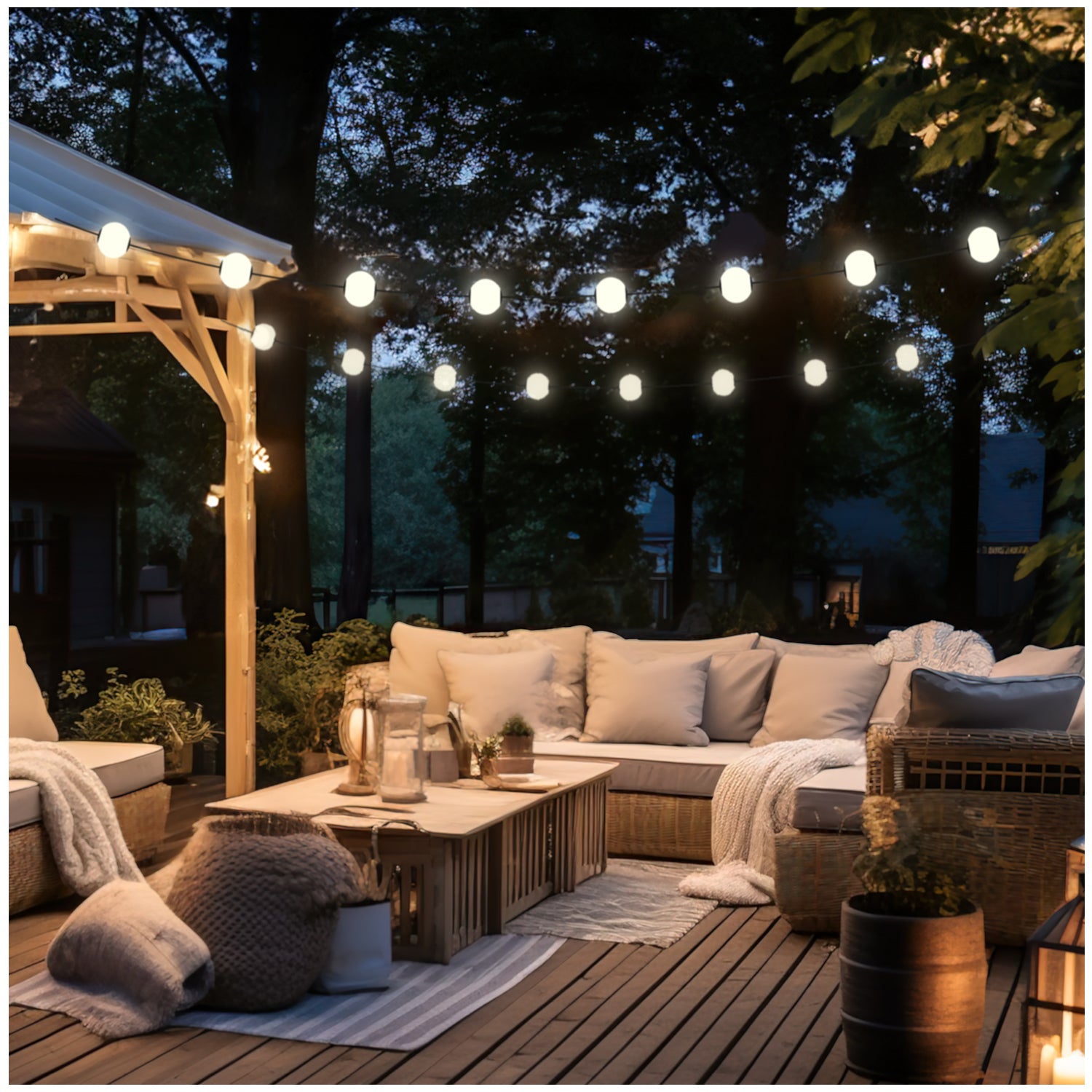 2x Girlanda ogrodowa VENEZIA LED 10 kul wodoodporna BARWA CIEPŁA do ogrodu - LAITICA