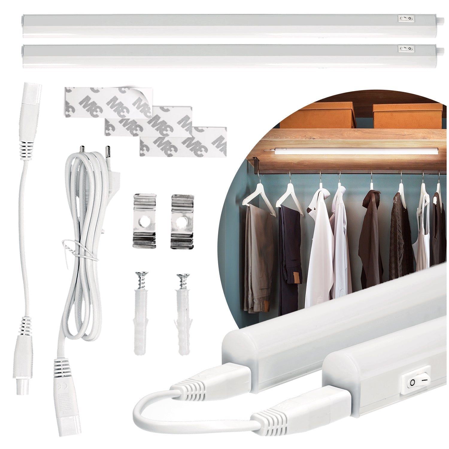 2x Oprawa Meblowa LED 10W Listwa Podszafkowa 90cm Barwa Neutralna 4000K LLS - LAITICA