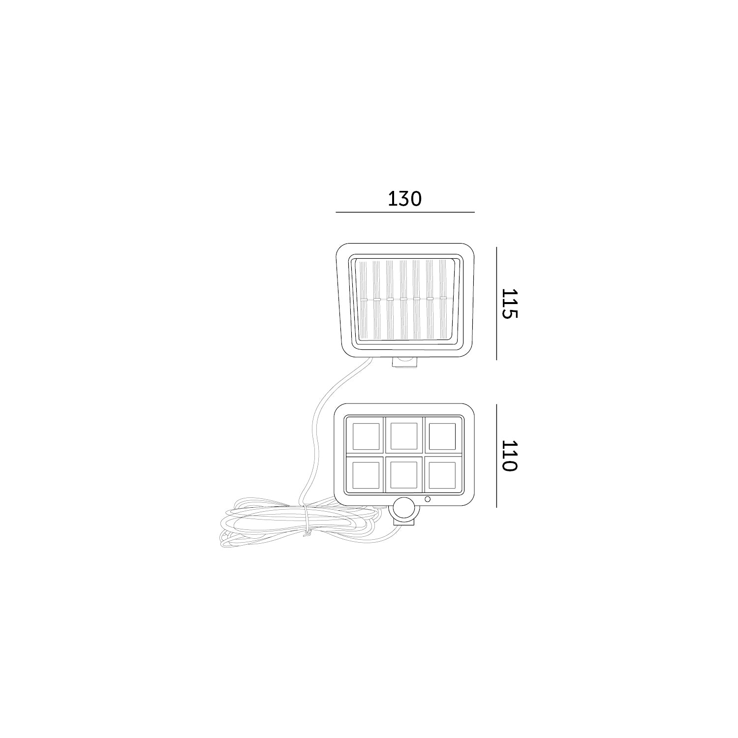 Ledowa lampa solarna LIRIA 1,5W czujnik ruchu BARWA ZIMNA 6000K IP44