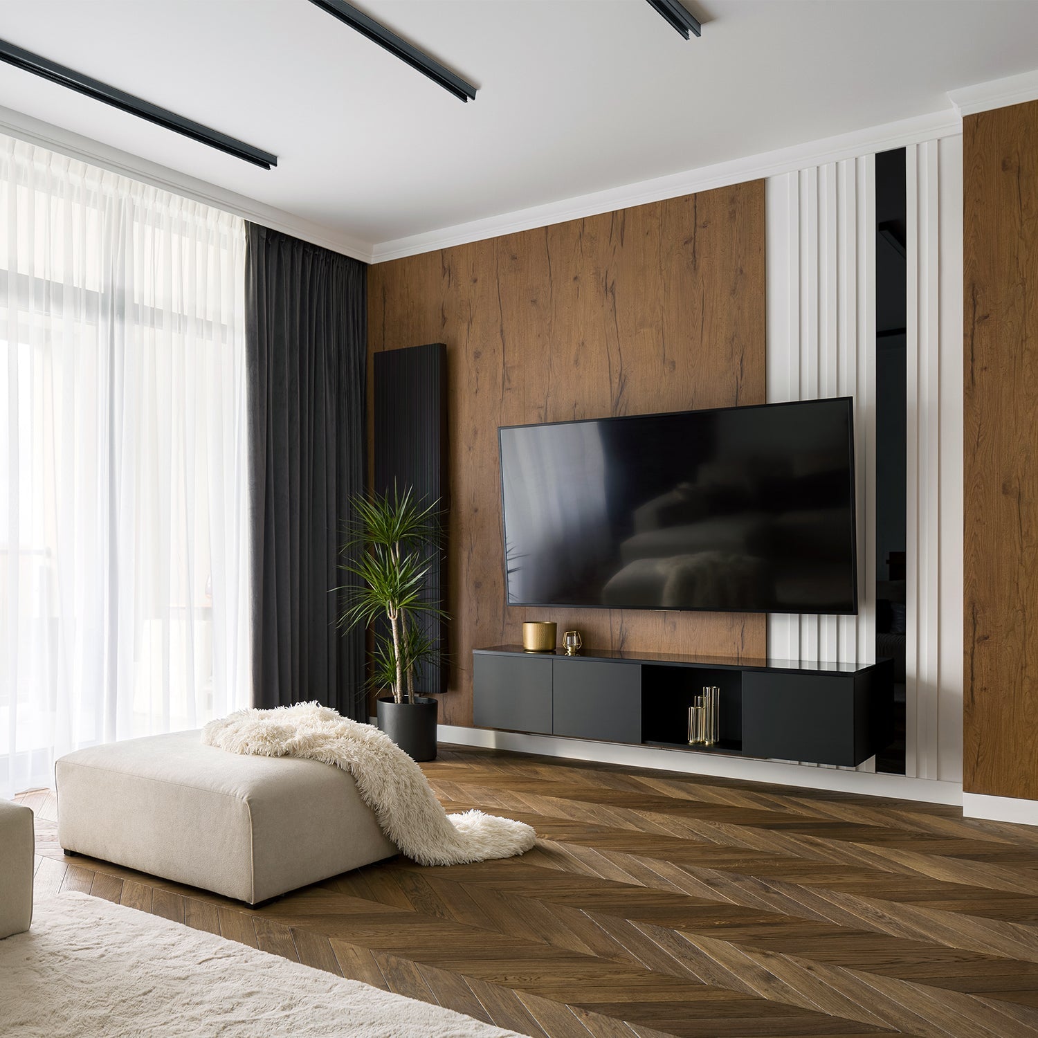 3x Szyna oświetleniowa 3 - fazowa 1m CZARNA do LED NEXTRACK Szynoprzewód - LAITICA