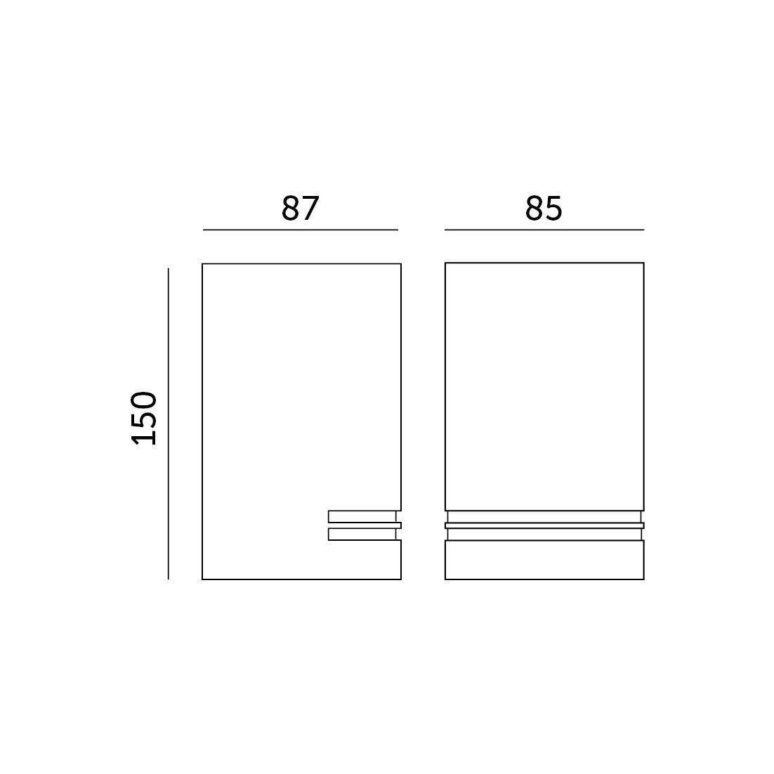 Lampa ścienna do ogrodu MICASA1 szara wymiary
