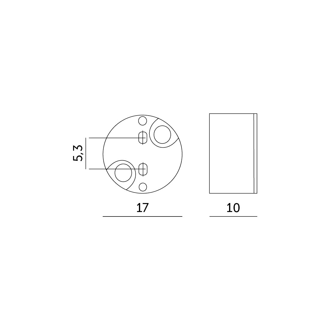 50x Oprawka ceramiczna na trzonek G5.3 kostka halogenowa ZESTAW - LAITICA