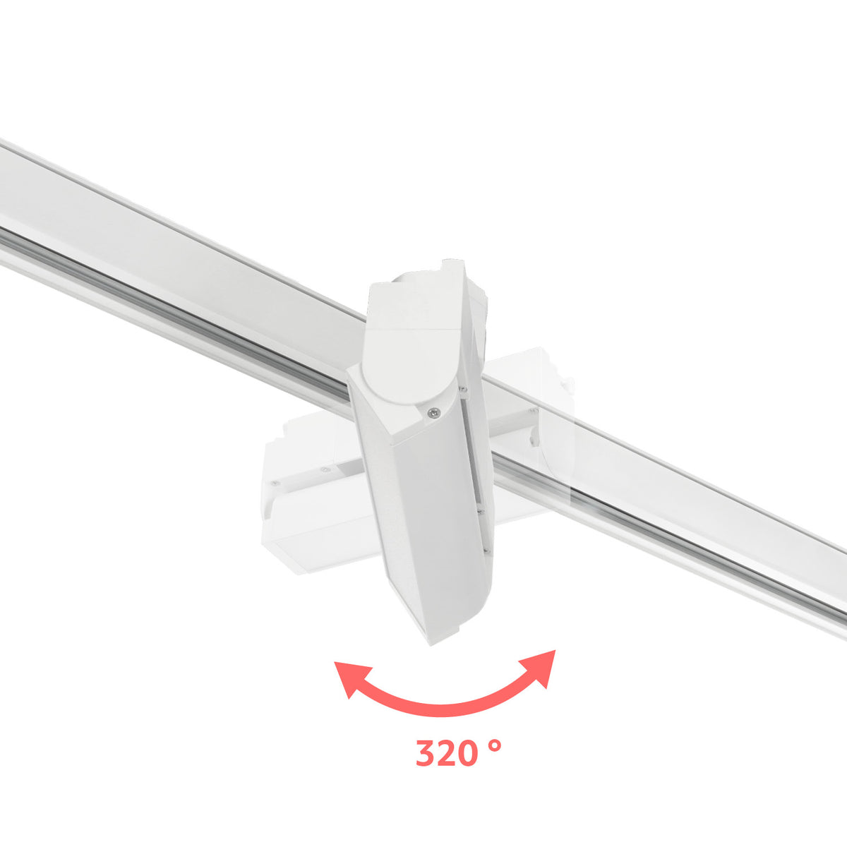 Reflektor szynowy LED 12W 4000K biały | Szynoprzewód 3-fazowy