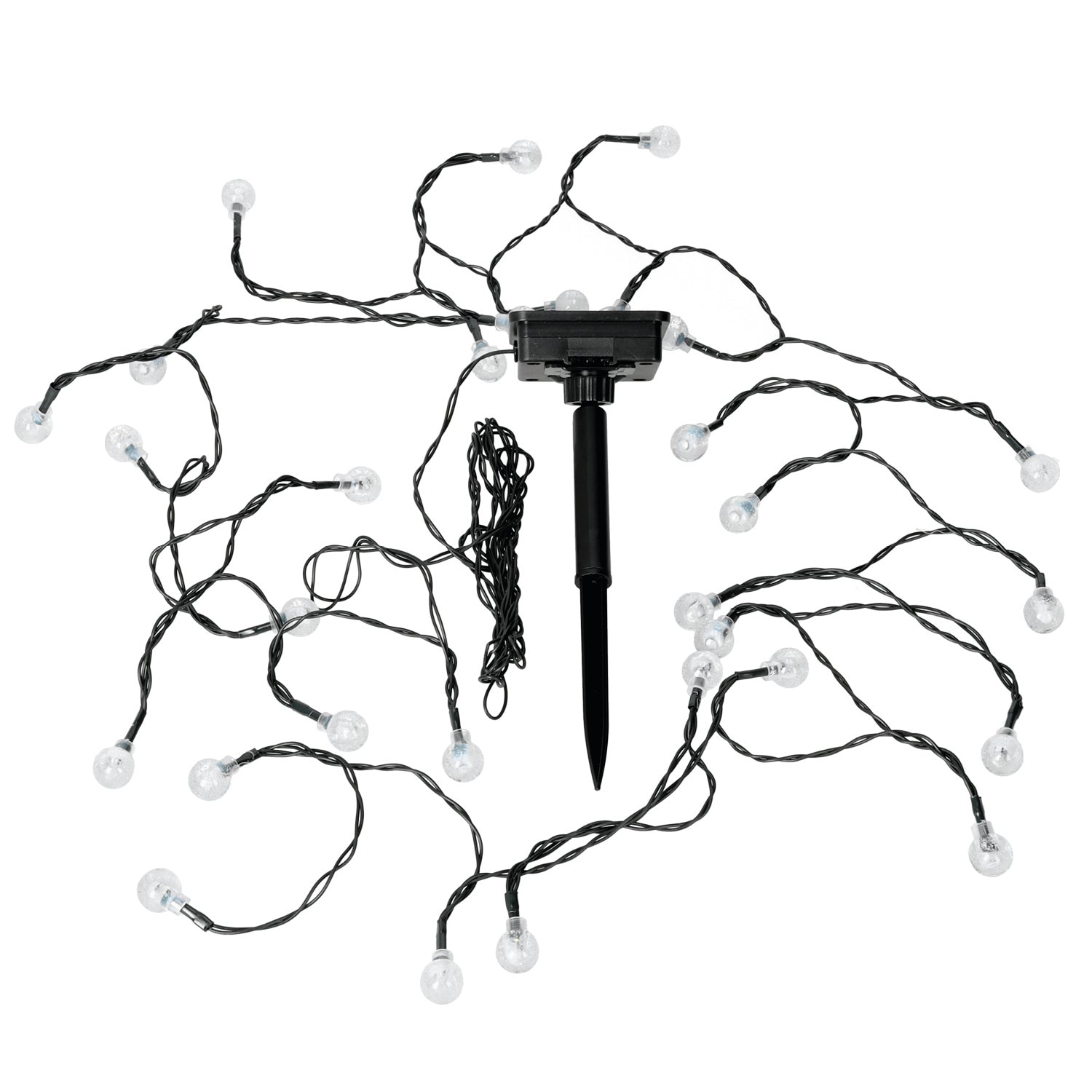 Girlanda solarna ogrodowa ALIA 30 LED ozdobne kulki BARWA CIEPŁA łańcuch