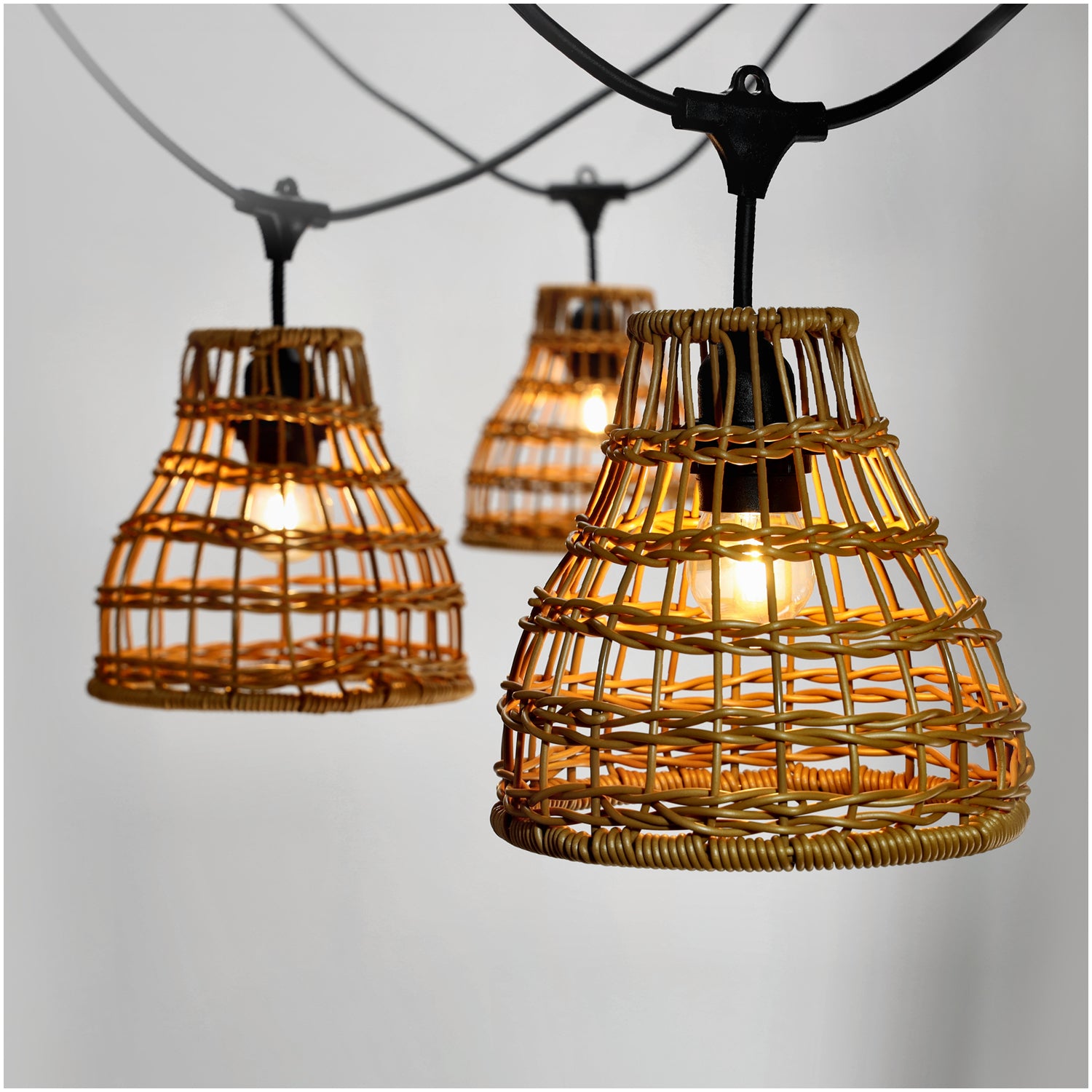 ZESTAW CRETE Girlanda ogrodowa 5m + kabel 5m + 5x klosz R1