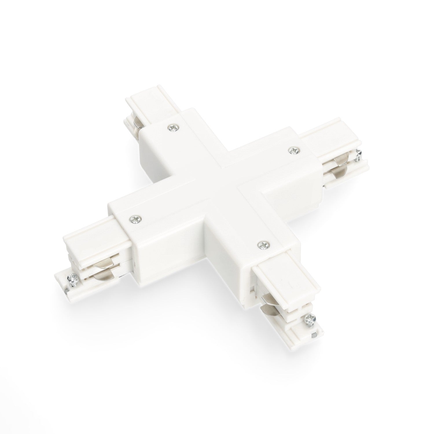 Łącznik 'X' do łączenia szyn ZEWNĘTRZNY BIAŁY do LED NEXTRACK