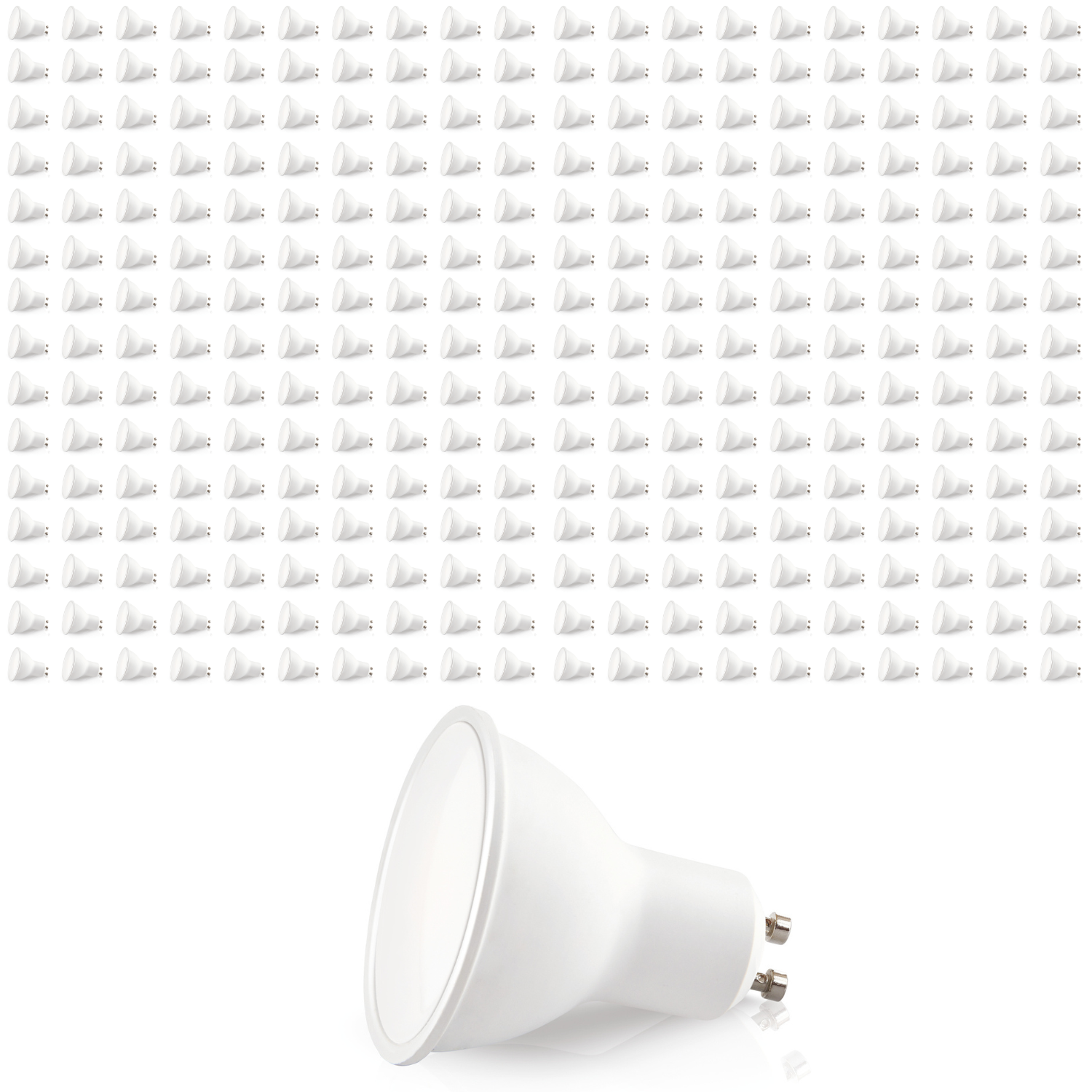 Zestaw 300x Żarówka LED GU10 5W barwa Ciepła Biała 3000K LLS