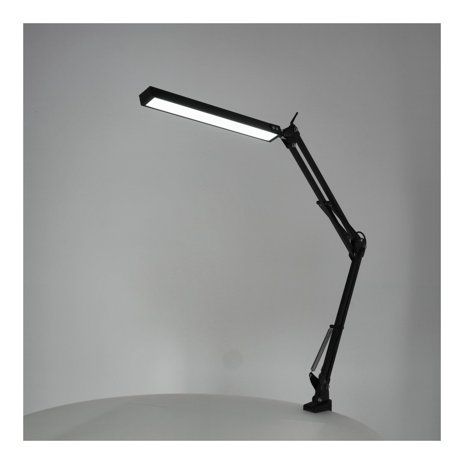 Lampka Biurkowa Regulowana 14W Czarna Kreślarska 2w1 Regulacja Barwy USB-A