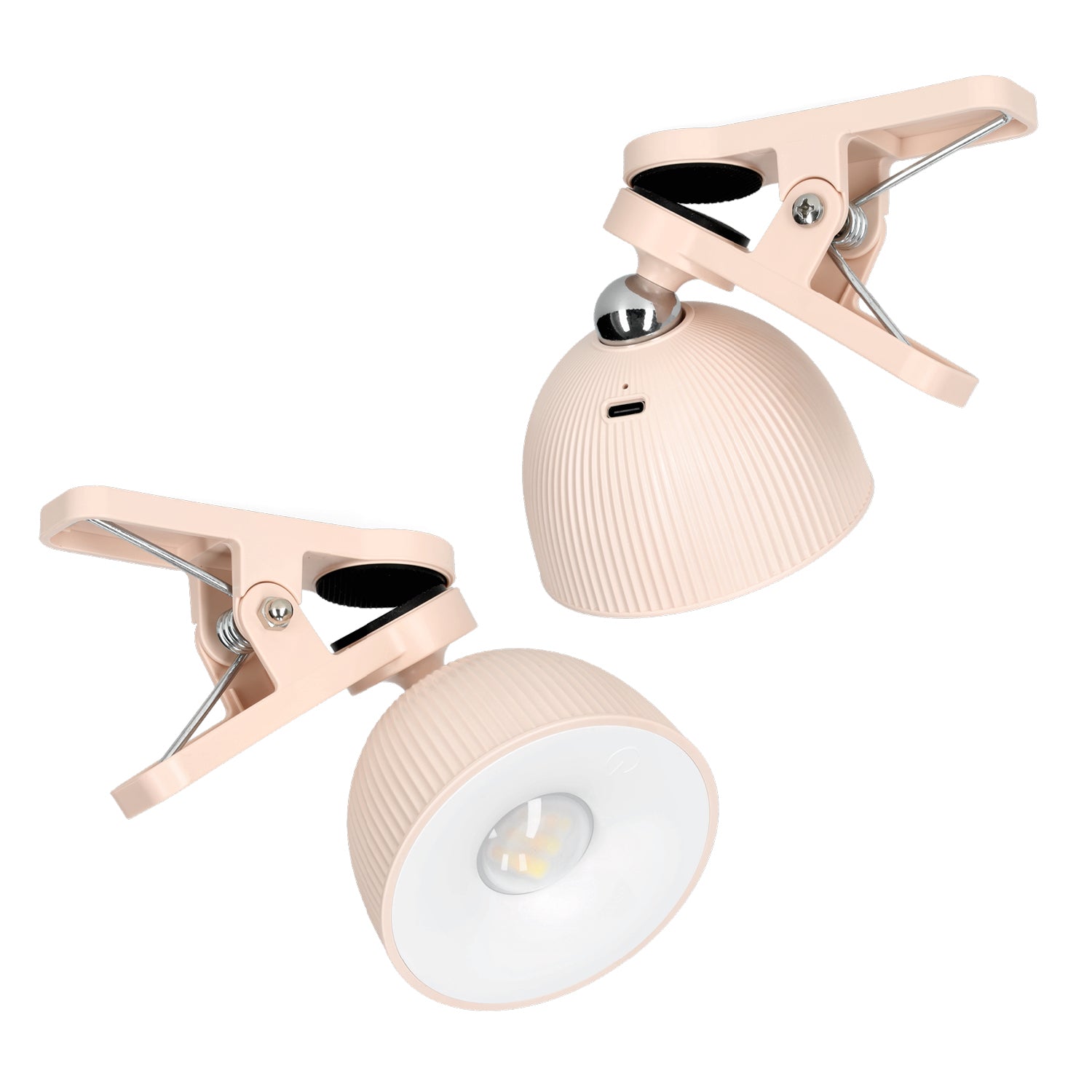 Lampka LED ORBI 2,5W na klik REGULACJA BARWY ŚWIATŁA USB 4w1 RÓŻOWA