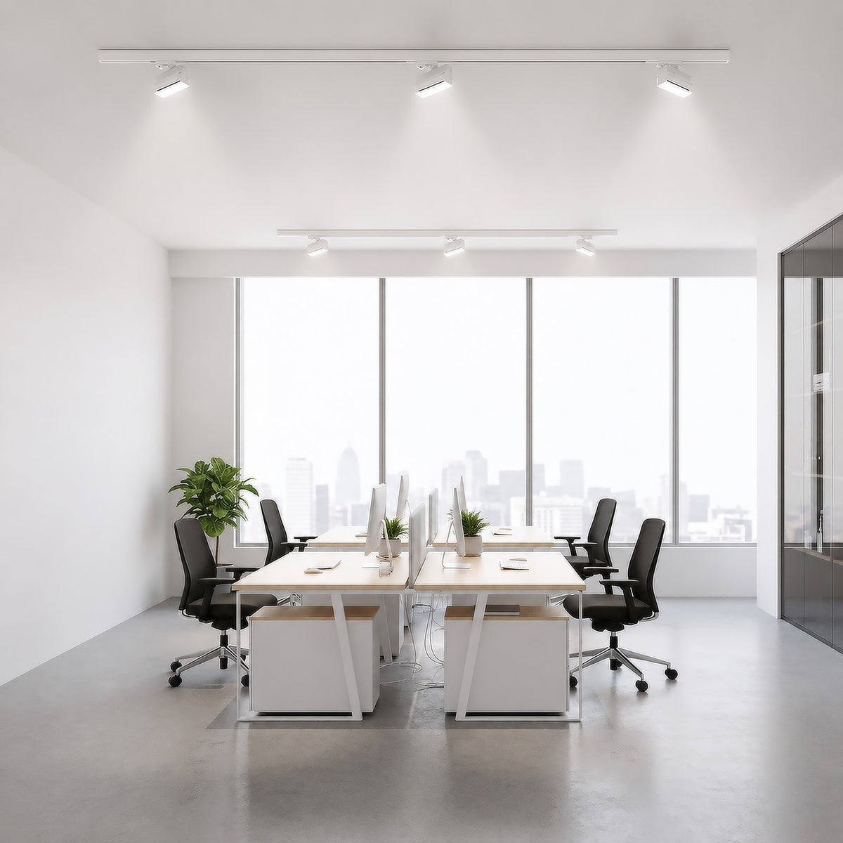 Reflektor szynowy LED 12W 4000K biały | Szynoprzewód 3-fazowy