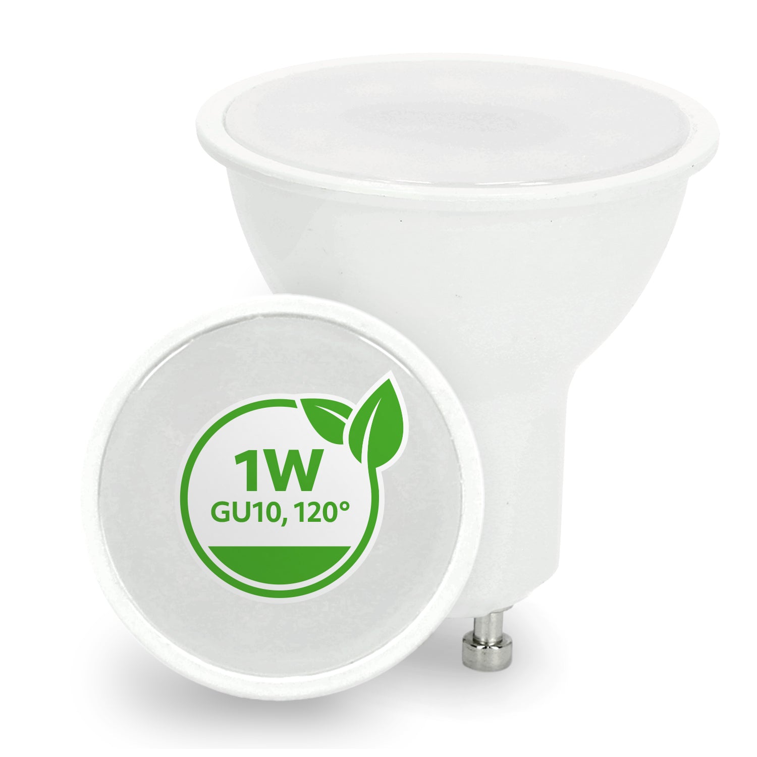 Zestaw 100x Żarówka LED GU10 1W barwa CIEPŁA BIAŁA 3000K LLS