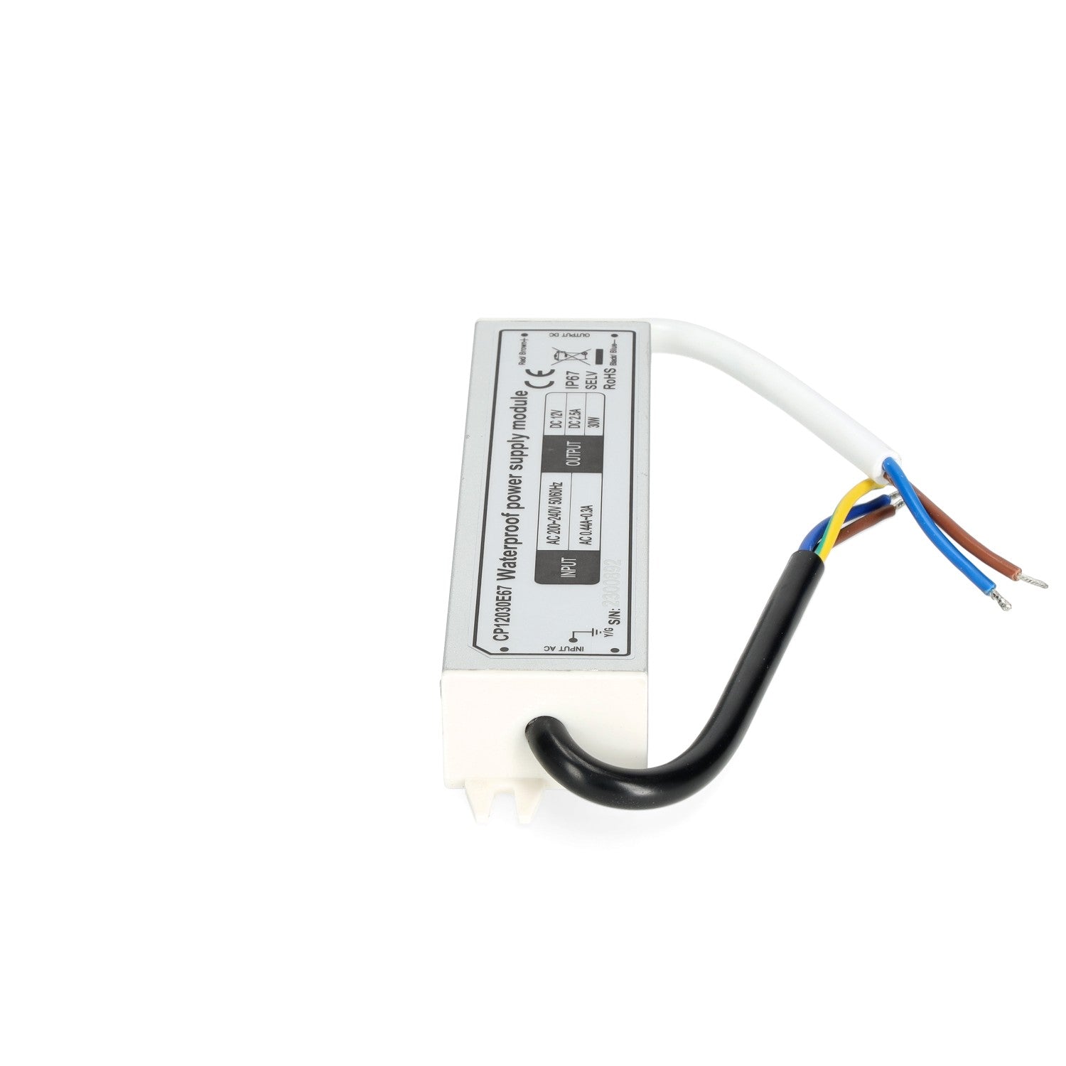 Zasilacz LED instalacyjny TAŚMY LED 12V 30W 2,5A IP67