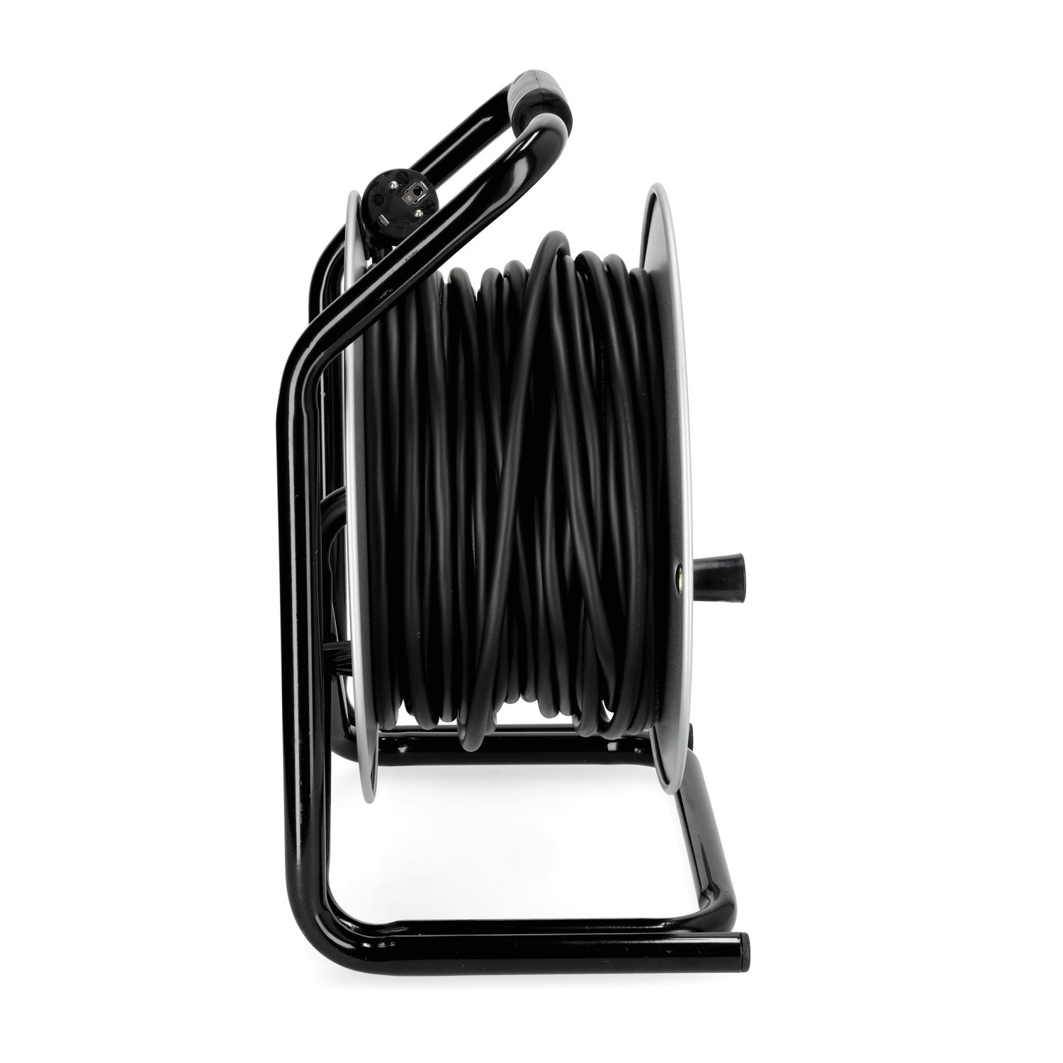 Przedłużacz bębnowy ogrodowy 50m 4 gniazda guma 3x2,5mm zwijany Z UCHWYTEM