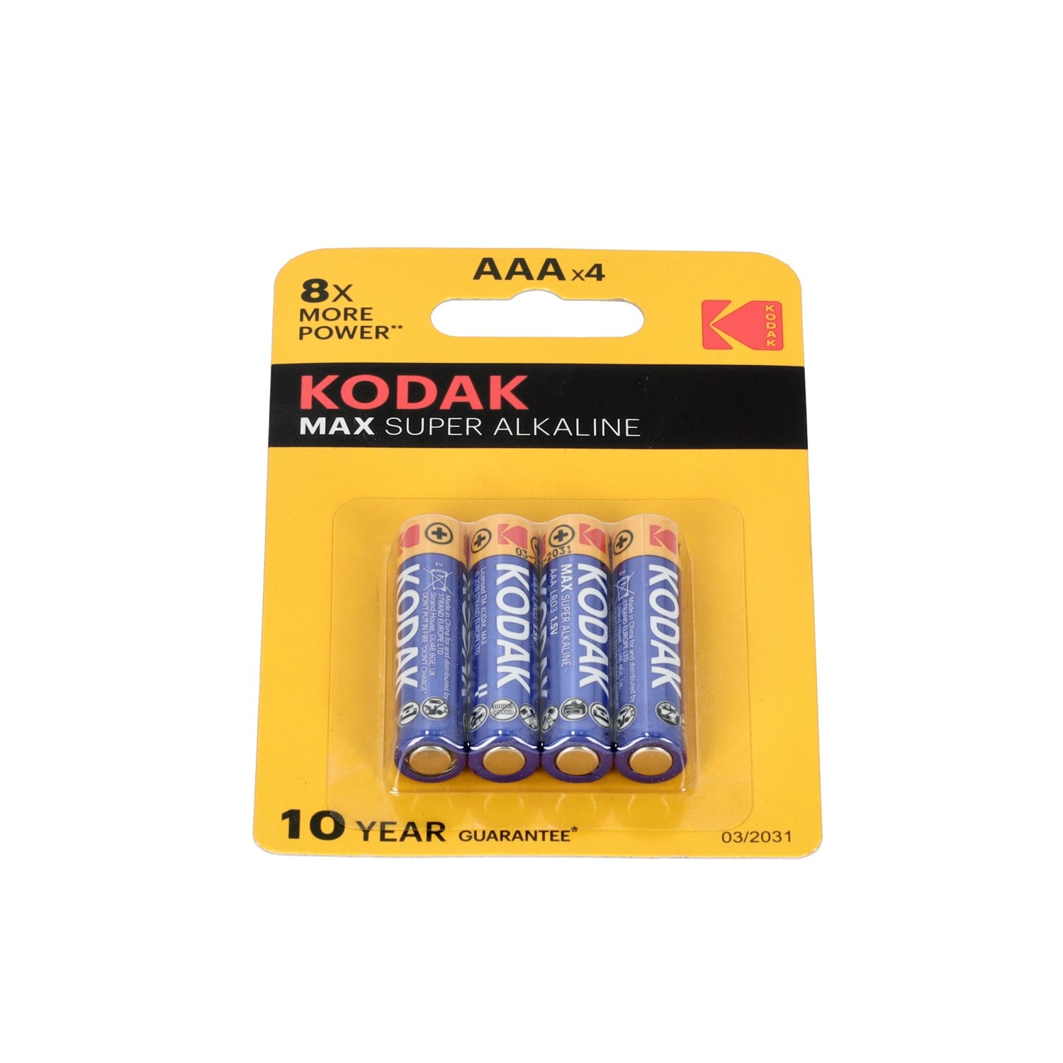 Bateria AAA KODAK MAX R3 1,5V alkaliczna BLISTER 4 sztuki MAŁY PALUSZEK
