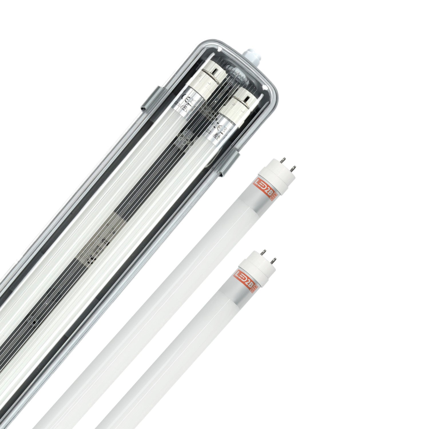 Zestaw 1x oprawa hermetyczna AQUA M 2x120 + 2x świetlówka 18W neutralna