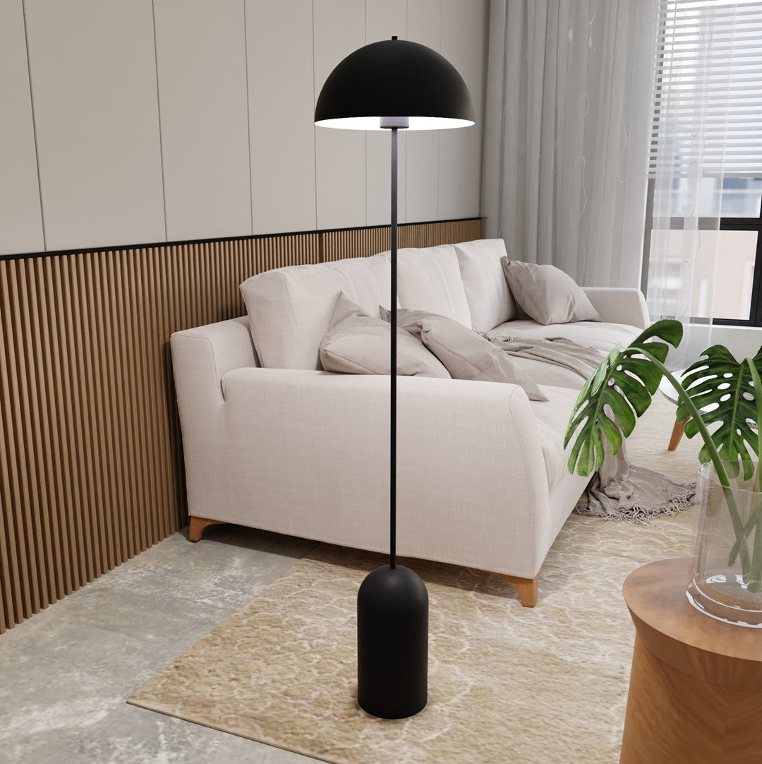 Lampa podłogowa SYDNEY czarna 1xE27 lampa stojąca NOWOCZESNA