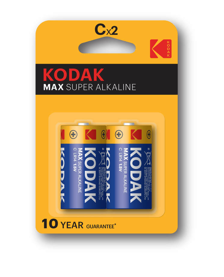 Bateria C KODAK MAX R14 1,5V alkaliczna BLISTER 2 sztuki - LAITICA