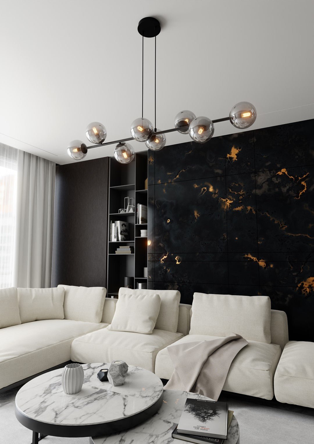 Czarna Lampa wisząca NICEA ponadczasowy design KLOSZ szklany grafitowy - LAITICA