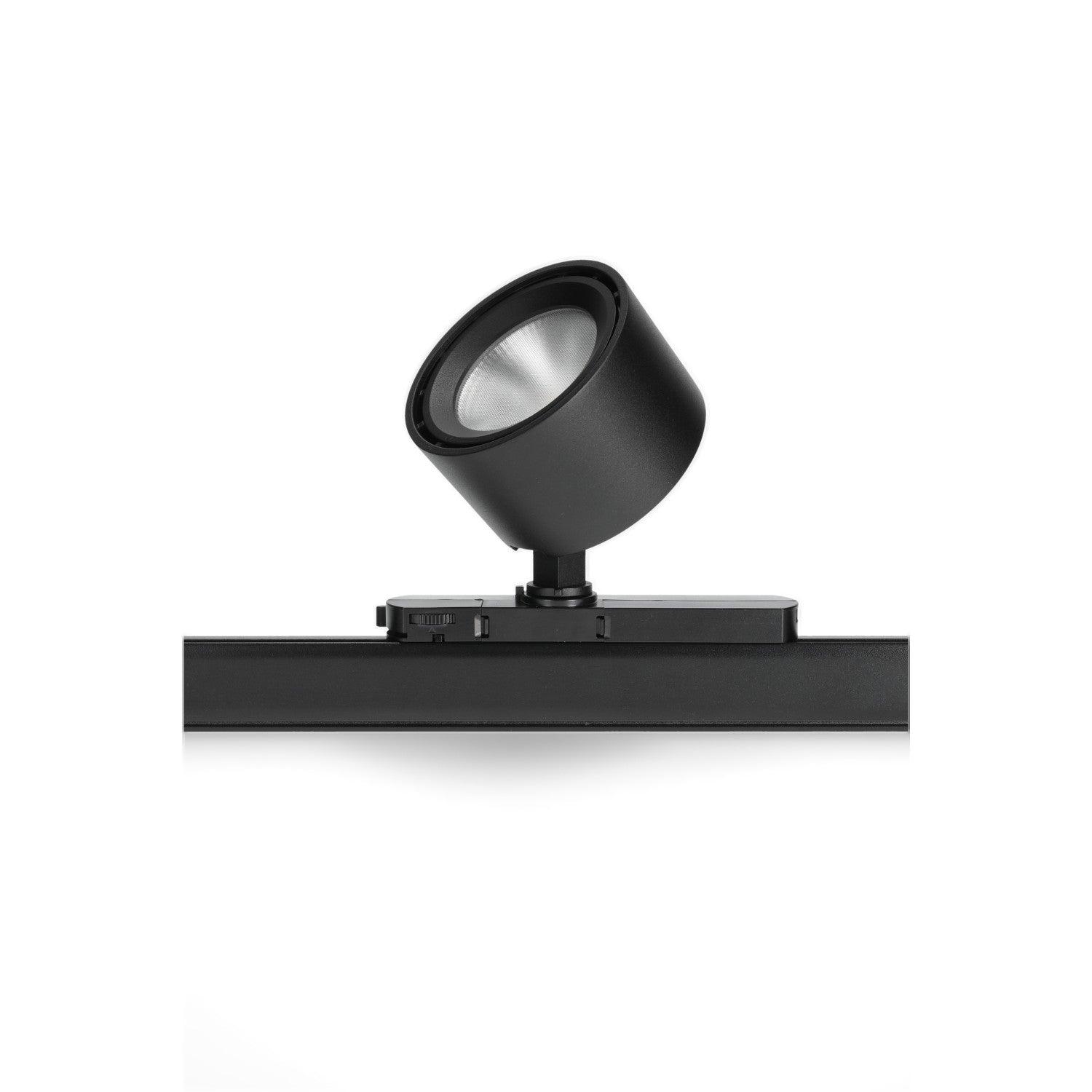 Czarny reflektor szynowy LED BLK 10W o ciepłobiałej barwie światła - LAITICA