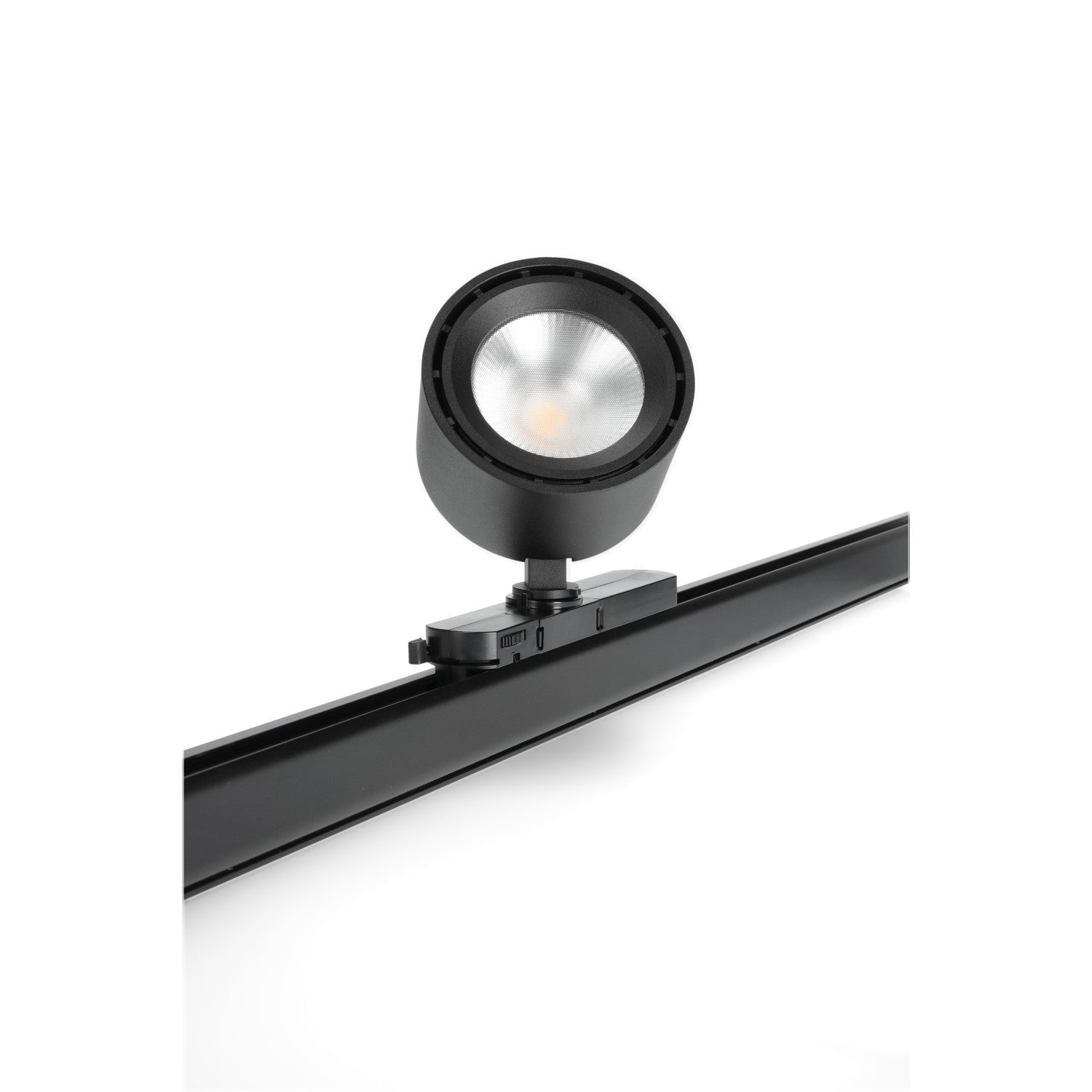 Czarny reflektor szynowy LED BLK 20W o ciepłobiałej barwie światła - LAITICA