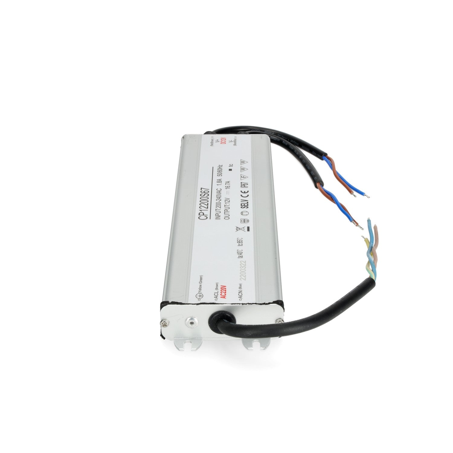 Zasilacz LED instalacyjny TAŚMY LED 12V 200W 16,7A IP67