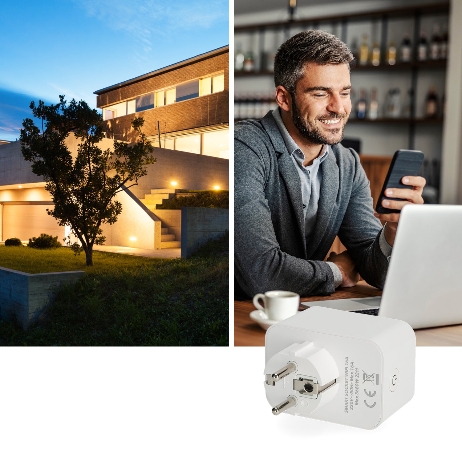 Gniazdko SMART licznik Energii Elektrycznej Zużycia Prądu sterowanie WiFi