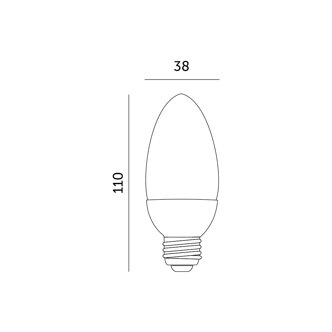Żarówka LED SW 7W E27 barwa ZIMNOBIAŁA LED2B wymiary