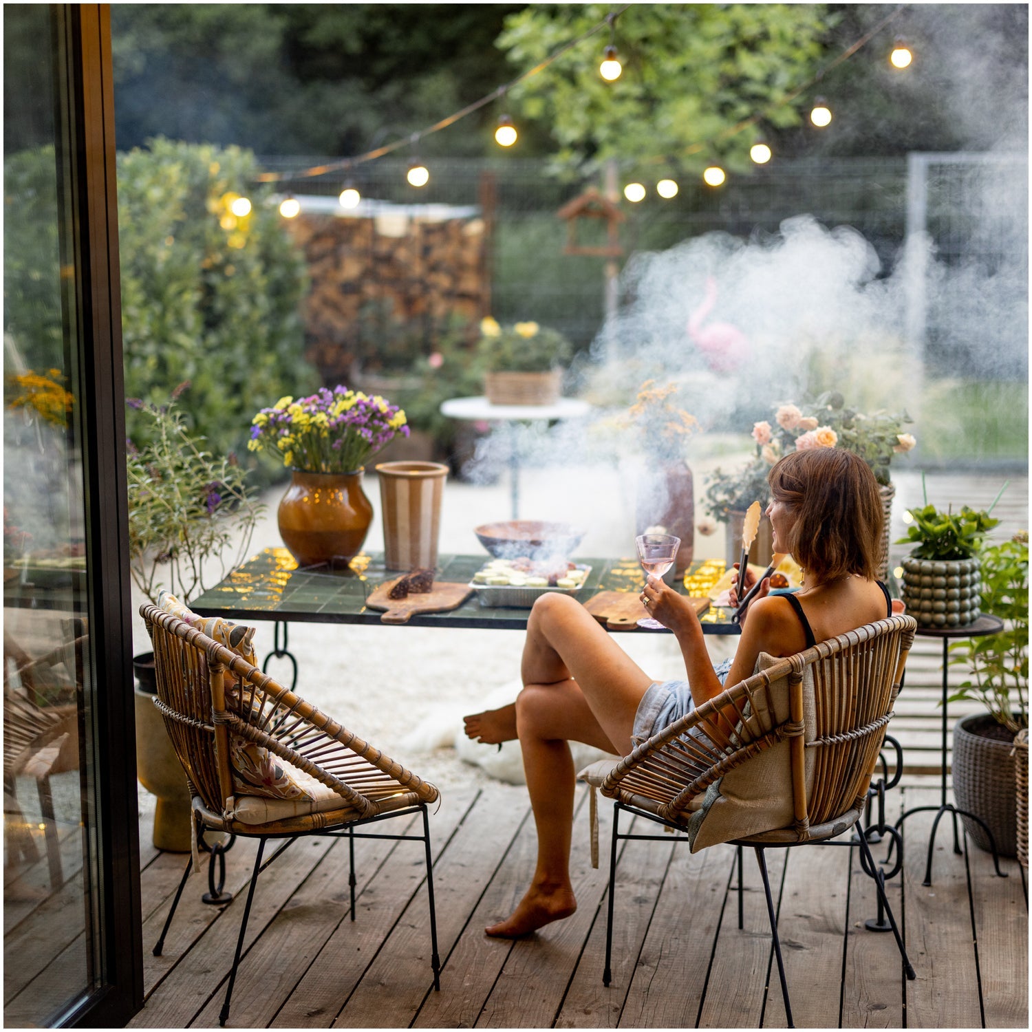 Girlanda ogrodowa LED KOBI BAJA ozdobna 15m + 15 żarówek barwa ciepła na taras - LAITICA