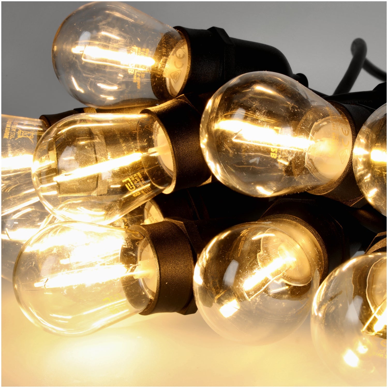 Girlanda ogrodowa LED KOBI BAJA ozdobna 15m + 15 żarówek barwa ciepła na taras - LAITICA