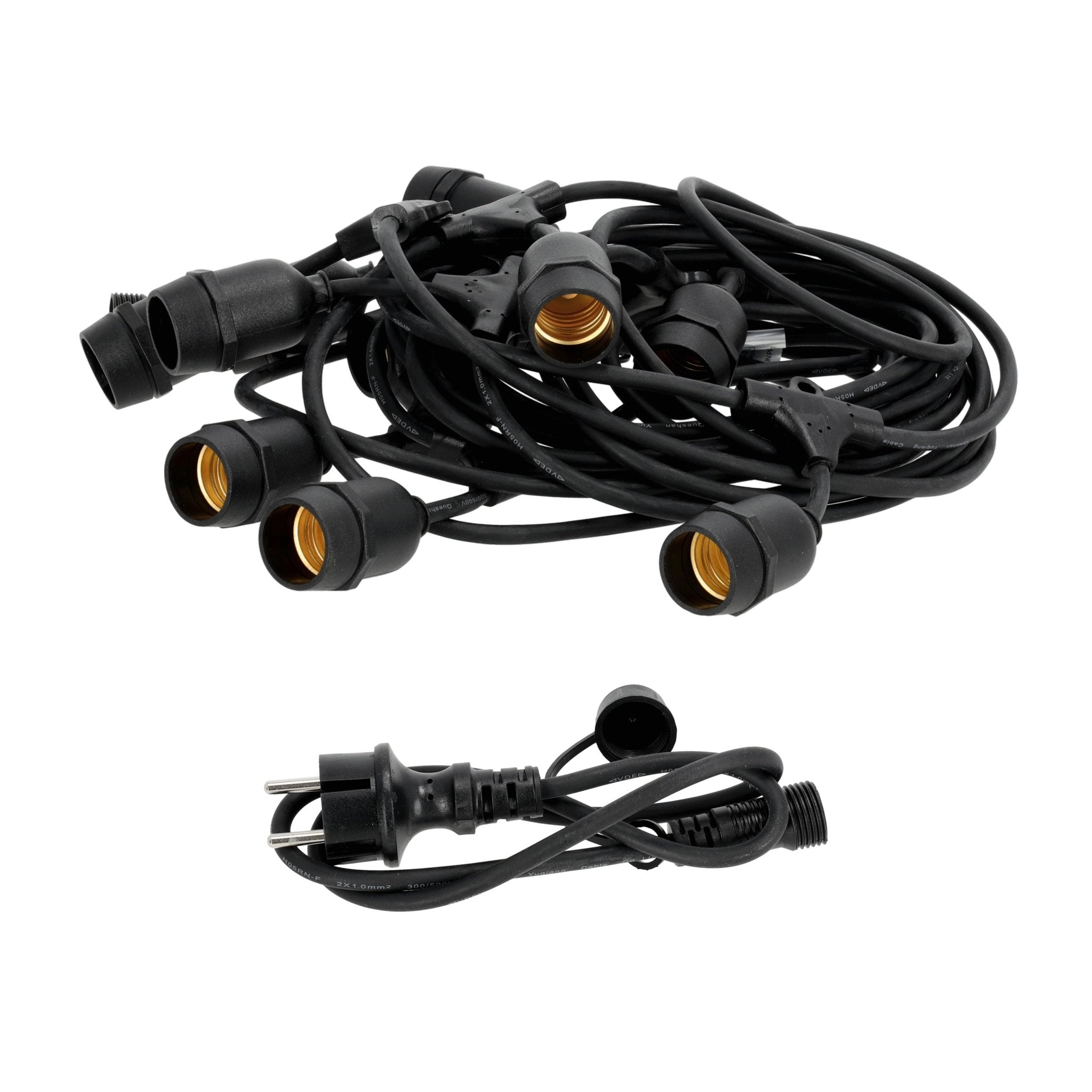 Girlanda Ogrodowa LED Zewnętrzna 10m + 10 Żarówek E27 1W 3000K Ciepła Biel Łańcuch Świetlny IP44 - LAITICA