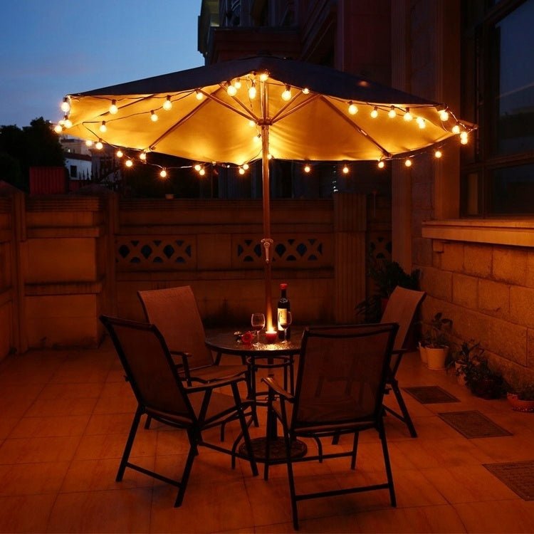 Girlanda Solarna LED 20m 20x E27 – Lampki Ogrodowe Taras Balkon - LAITICA