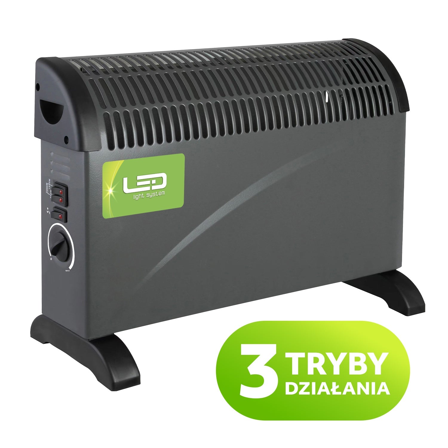 Grzejnik elektryczny ceramiczny 2000W z termostatem i oscylacją | Energooszczędny termowentylator - LAITICA