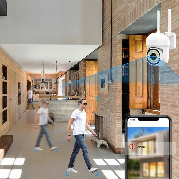 KAMERA OBROTOWA SMART WIFI IP ZEWNĘTRZNA FULL HD 2MP 1080p ZOOM 4x DETEKCJA - LAITICA
