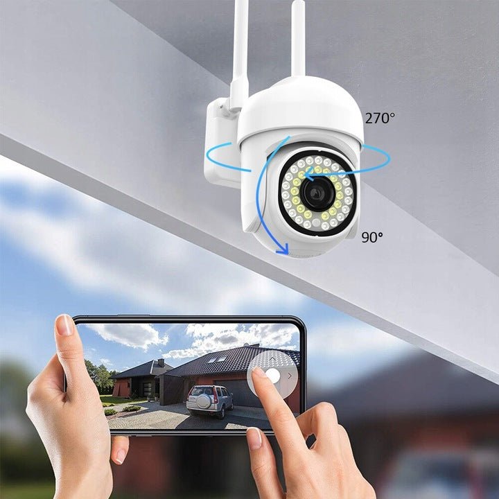 KAMERA OBROTOWA SMART WIFI IP ZEWNĘTRZNA FULL HD 2MP 1080p ZOOM 4x DETEKCJA - LAITICA