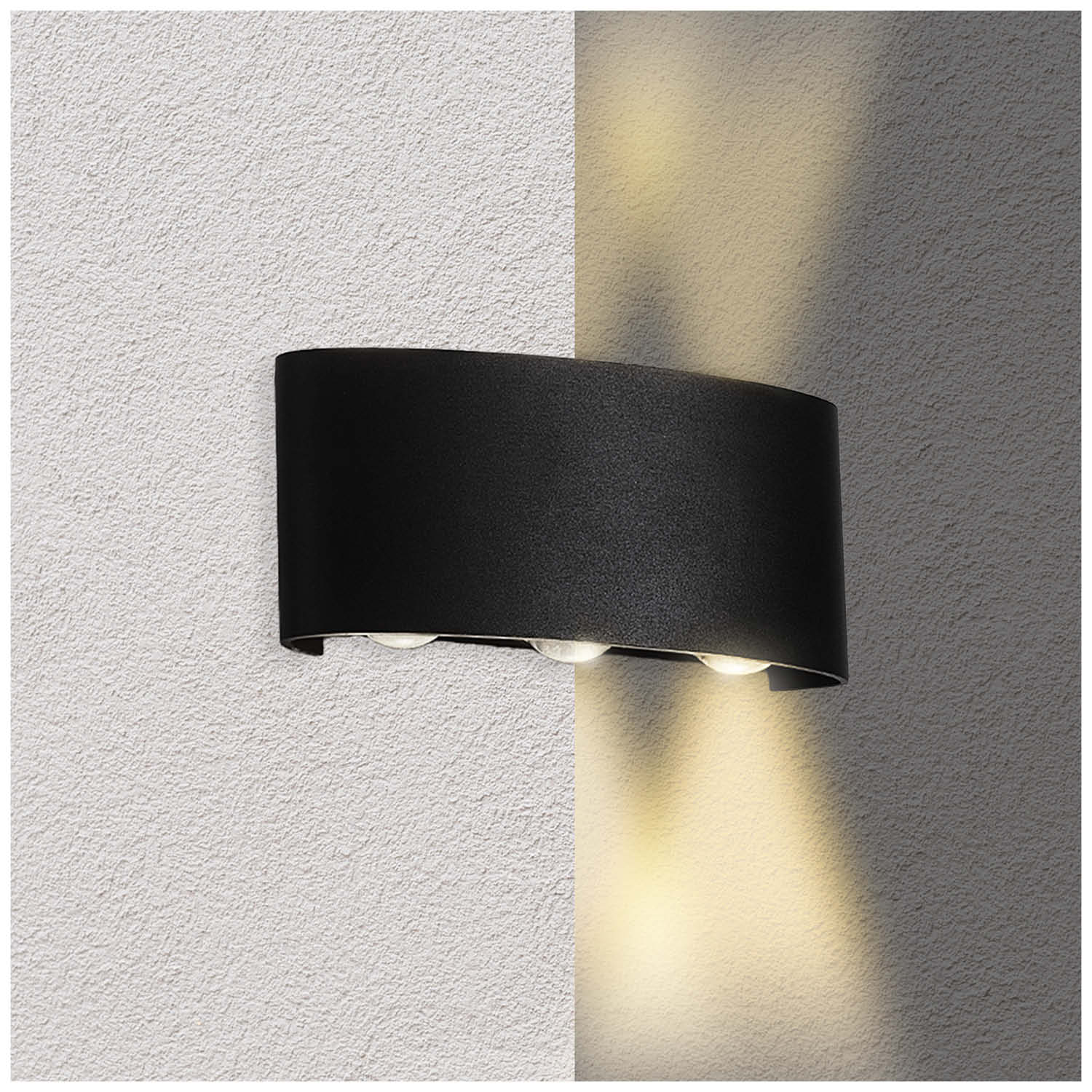 Kinkiet Elewacyjny LED Góra Dół 6W 3000K Lampa Ścienna Zewnętrzna - LAITICA