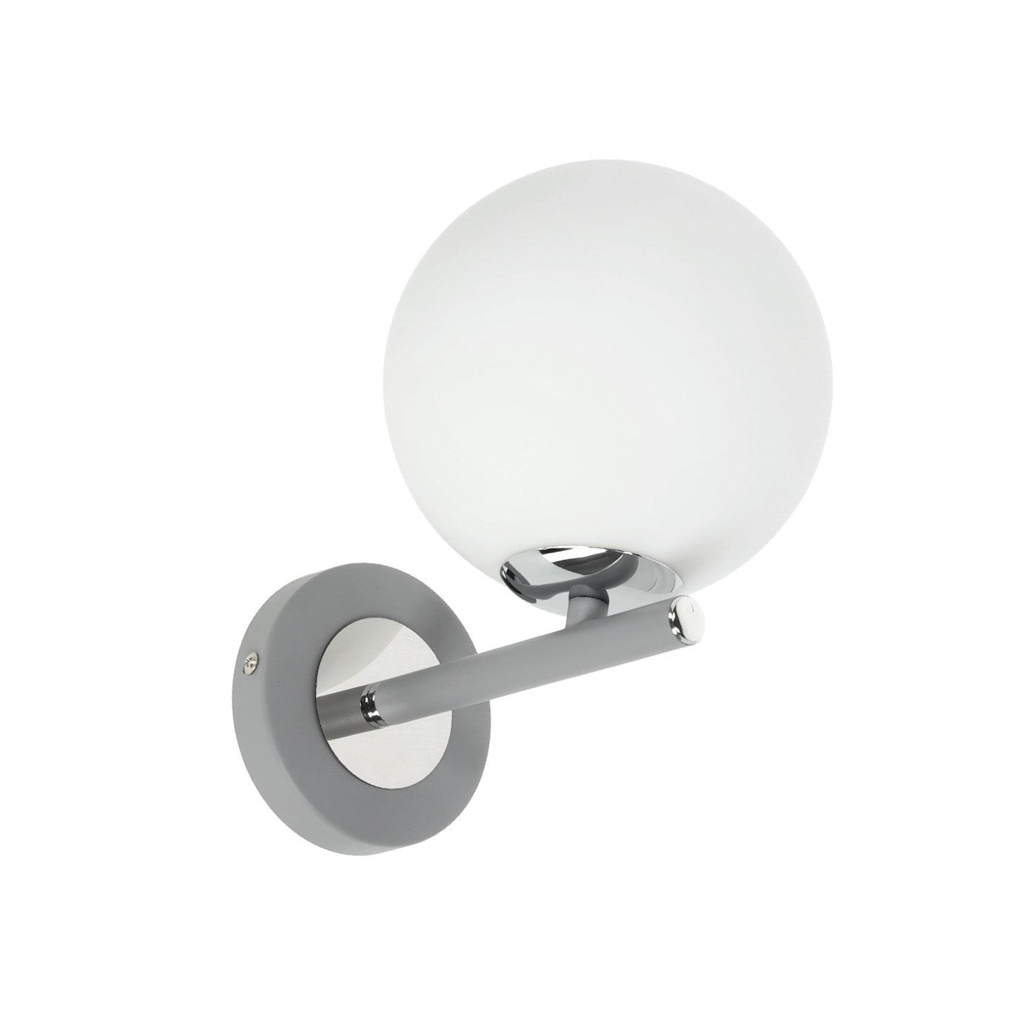 Kinkiet Lampa Ścienna Nowoczesna ze szklanym kloszem 1xG9 Chrom - LAITICA