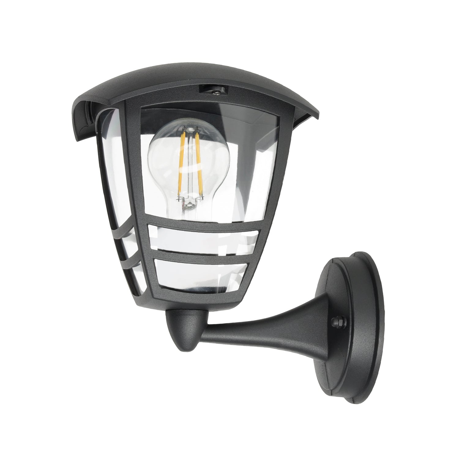 Kinkiet ogrodowy 1xE27 IP54 Lampa elewacyjna czarna - LAITICA